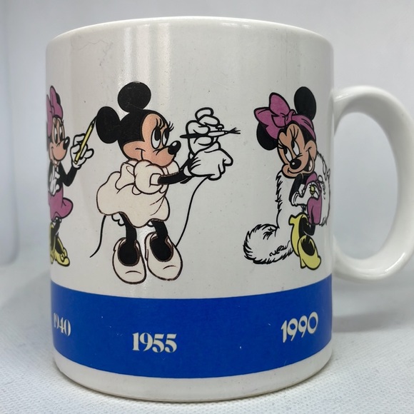 Vintage Applause Disney Through the Years Minnie & Mickey Mouse Mugs 1928 - 1990 - Picture 10 of 16